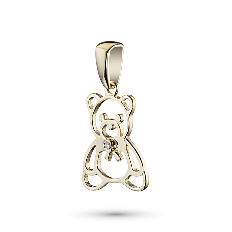 Подвеска из желтого золота с бриллиантом