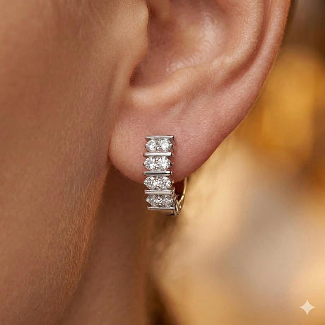 Серьги из белого золота