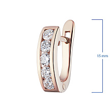 Серьги из красного золота с бриллиантами