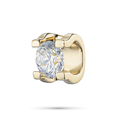 Классическая подвеска из желтого золота