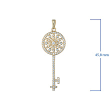Подвеска из желтого золота c бриллиантами
