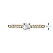 Кольцо из желтого золота с бриллиантами