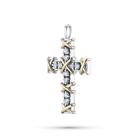 Подвеска из комбинированного золота