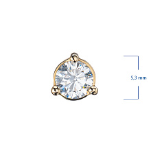 Классическая подвеска из желтого золота с бриллиантом