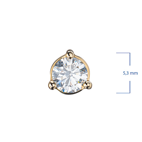 Классическая подвеска из желтого золота