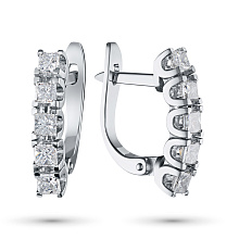 Серьги из белого золота c бриллиантами