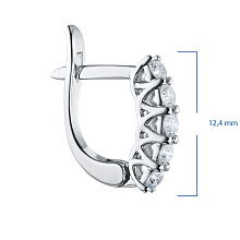 Серьги из белого золота c бриллиантами