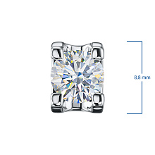 Подвеска из белого золота с бриллиантом