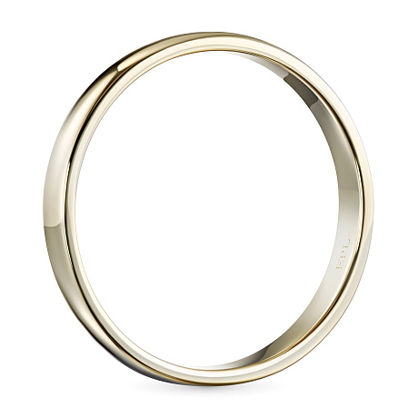 Гладкое кольцо из желтого золота