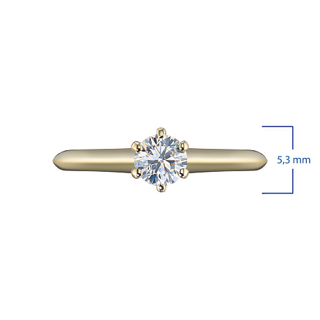 Помолвочное кольцо из желтого золота