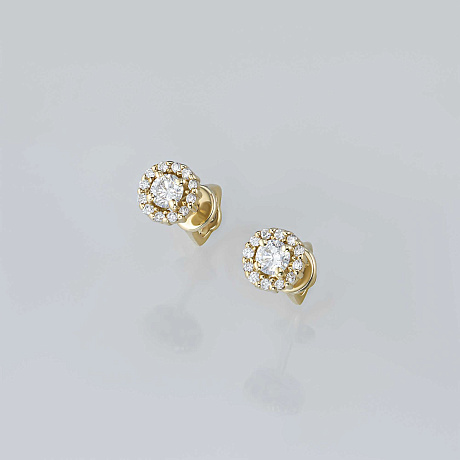 Пусеты из желтого золота