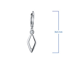 Серьги из серебра с бриллиантом