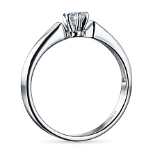 Помолвочное кольцо из серебра с бриллиантом