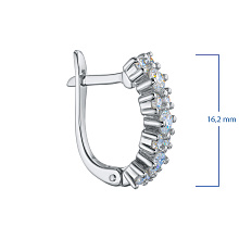 Серьги из белого золота c бриллиантами