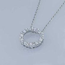 Подвеска из белого золота c бриллиантами