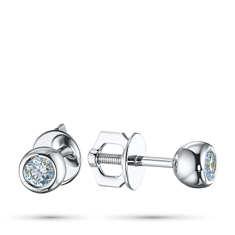 Пусеты из белого золота