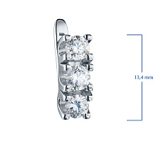 Серьги из белого золота c бриллиантами