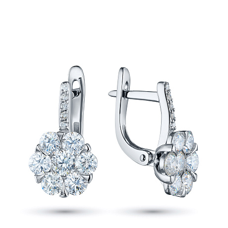 Серьги из белого золота