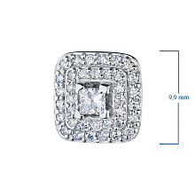 Пусеты из белого золота c бриллиантами