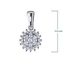 Подвеска из белого золота c бриллиантами