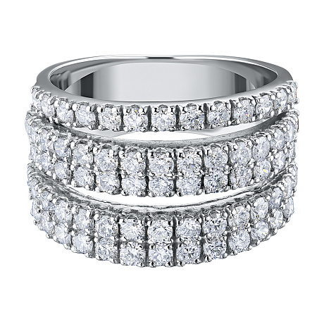 Кольцо из белого золота с бриллиантами