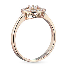 Кольцо из красного золота c бриллиантами