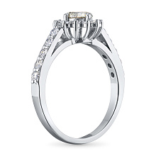 Кольцо из белого золота c бриллиантами