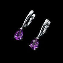 Серьги из серебра с аметистами