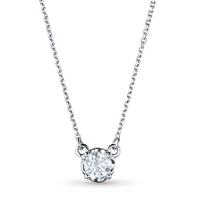 Колье из белого золота с бриллиантом