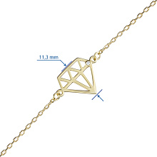 Браслет из серебра с бриллиантом