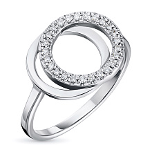 Кольцо из серебра c бриллиантами