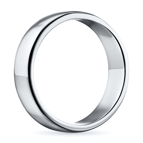 Гладкое кольцо из белого золота