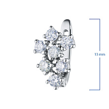 Серьги из белого золота c бриллиантами