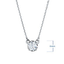 Колье из белого золота с бриллиантом