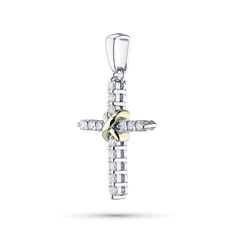Подвеска из комбинированного золота с бриллиантами