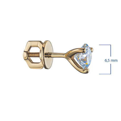 Пусеты из желтого золота