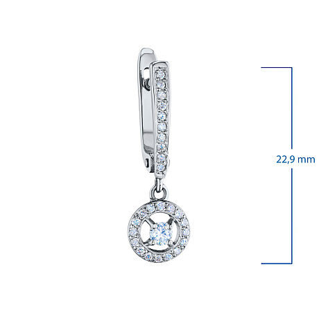 Серьги из комбинированного золота с бриллиантами