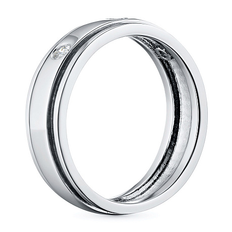 Кольцо из комбинированного золота с бриллиантами