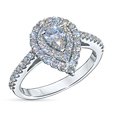 Кольцо из белого золота c бриллиантами