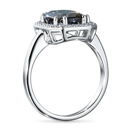 Кольцо из комбинированного золота с и хромдиопсидом