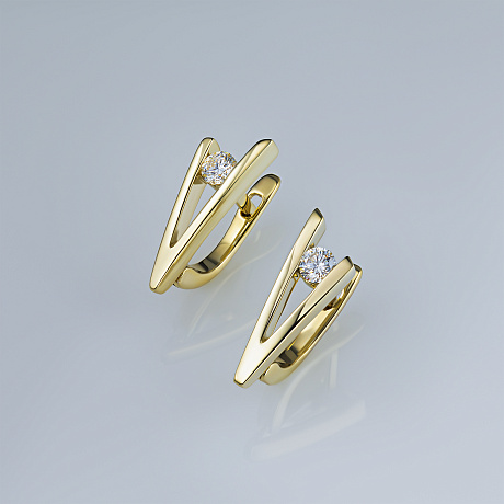 Серьги из желтого золота