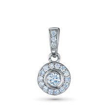 Подвеска из серебра c бриллиантами