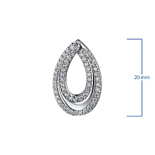 Подвеска из комбинированного золота с бриллиантами