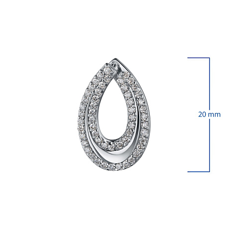 Подвеска из комбинированного золота с бриллиантами