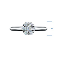 Кольцо из комбинированного золота с бриллиантами