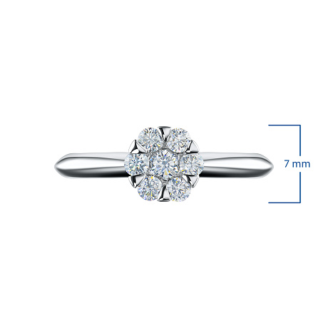 Кольцо из комбинированного золота с бриллиантами