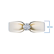 Кольцо из желтого золота с бриллиантом