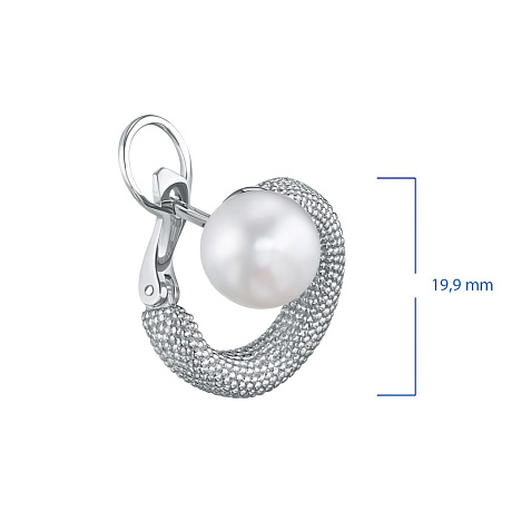 Серьги из серебра с жемчугом