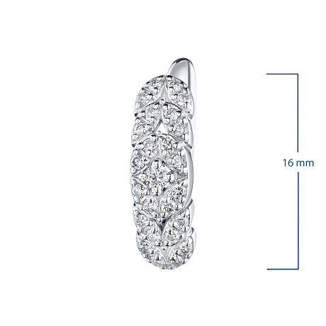 Серьги из белого золота с бриллиантами