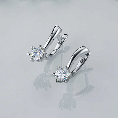 Серьги из белого золота